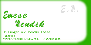 emese mendik business card